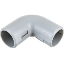 CI25G Угол 90 гр.(2част.), без галогена, для труб D25мм, цвет чёрный (1уп = 25шт) Экопласт (41225-25HF-BL)