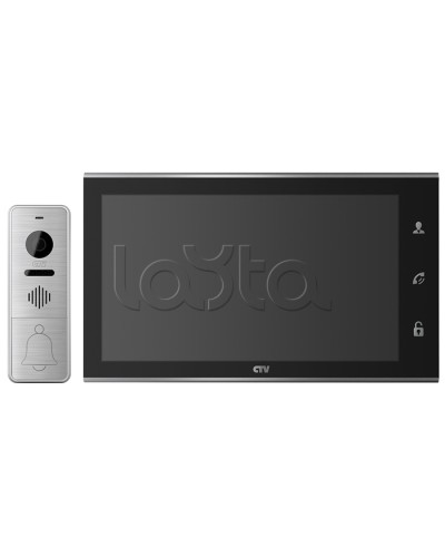 Комплектвидеодомофона CTV-DP4105AHD (черный) в Первоуральске Комплекты домофонов Pintop.ru