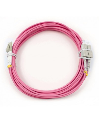Шнур оптический duplex LC-SC 50/125 mm OM4 5м LSZH Cabeus FOP-50-OM4-LC-SC-5m в Первоуральске Патч-корды оптические Pintop.ru