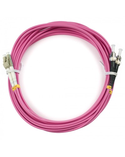 Шнур оптический duplex LC-ST 50/125 mm OM4 10м LSZH Cabeus FOP-50-OM4-LC-ST-10m в Первоуральске Патч-корды оптические Pintop.ru