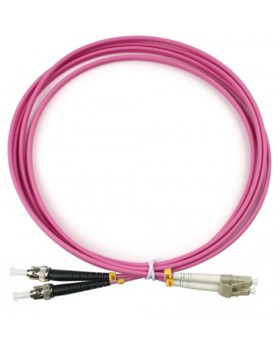 Шнур оптический duplex LC-ST 50/125 mm OM4 2м LSZH Cabeus FOP-50-OM4-LC-ST-2m в Первоуральске Патч-корды оптические Pintop.ru