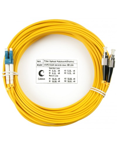 Шнур оптический duplex LC-FC 9/125 sm 20м LSZH Cabeus FOP(d)-9-LC-FC-20m в Первоуральске Патч-корды оптические Pintop.ru
