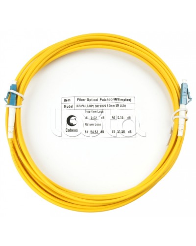 Шнур оптический simplex LC-LC 9/125 sm 15м LSZH Cabeus FOP(s)-9-LC-LC-15m в Первоуральске Патч-корды оптические Pintop.ru