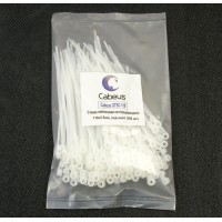 Стяжка нейлоновая неоткрывающаяся, безгалогенная (halogen free), 150x3.6мм, под винт (100 шт) Cabeus GTSC-150