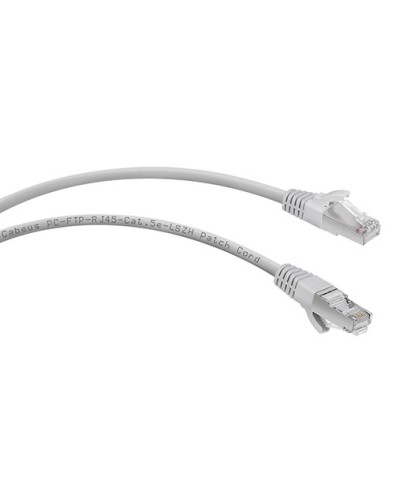 Патч-корд FTP, категория 5e, 0.5 м, LSZH, экранированный, серый Cabeus PC-FTP-RJ45-Cat.5e-0.5m-LSZH в Первоуральске Патчкорды (медные) Pintop.ru