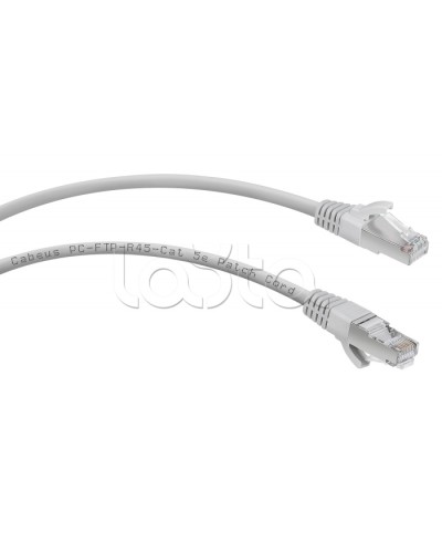 Патч-корд FTP, категория 5e, 2 м, экранированный, серый Cabeus PC-FTP-RJ45-Cat.5e-2m в Первоуральске Патчкорды (медные) Pintop.ru