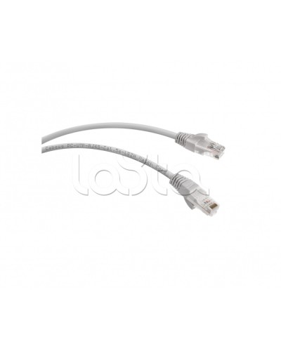 Патч-корд UTP, категория 5e, 0.5 м, LSZH, неэкранированный, серый Cabeus PC-UTP-RJ45-Cat.5e-0.5m-LSZH в Первоуральске Патчкорды (медные) Pintop.ru