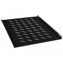 Полка перфорированная глубиной 700 мм для открытых стоек, цвет черный (RAL 9004) Cabeus RA-J018-FC-700-BK