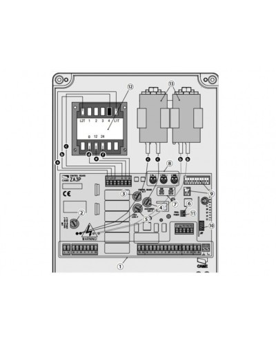 Блок управления для приводов распашных ворот Came 002ZA3P в Первоуральске Автоматизация ворот Pintop.ru