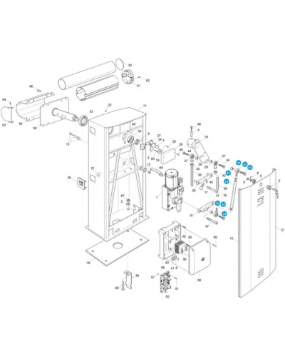 Корпус шлагбаума Came 119RIG056 в Первоуральске Запчасти для шлагбаумов и автоматики Pintop.ru