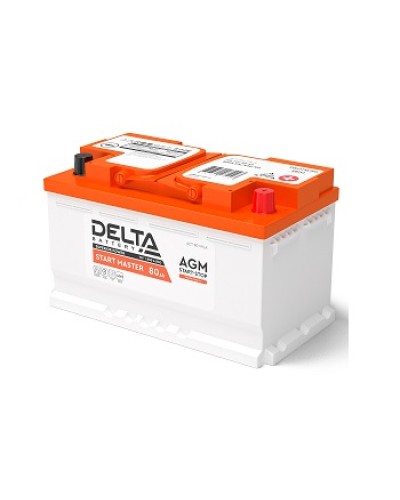 Аккумуляторная батарея 12 - 80 DELTA START MASTER 80 Ah AGM в Первоуральске Электротехническое оборудование Pintop.ru