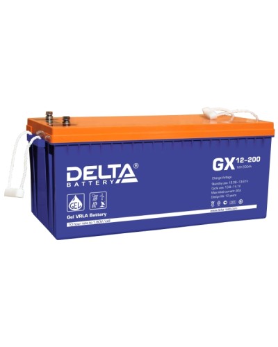 Аккумулятор свинцово-кислотный Delta GX 12-200 в Первоуральске Электротехническое оборудование Pintop.ru