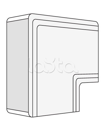 Угол плоский NPAN 100х60 мм DKC 01745 в Первоуральске Аксессуары для кабель-канала Pintop.ru