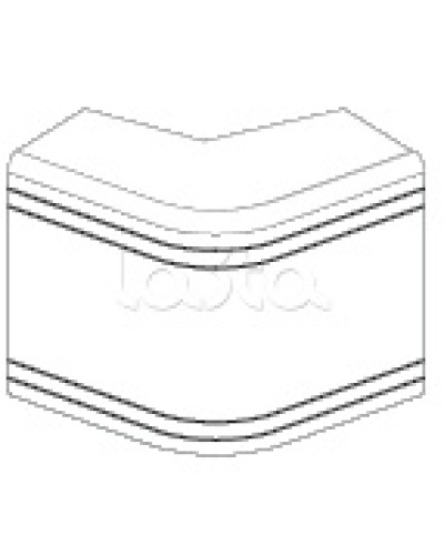 Угол внешний неизменяемый (90°) NEA 80х40 мм DKC 01808 в Первоуральске Аксессуары для кабель-канала Pintop.ru
