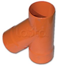 Тройник для двустенных труб одного диаметра ф63мм, 45°, полипропилен DKC 019063