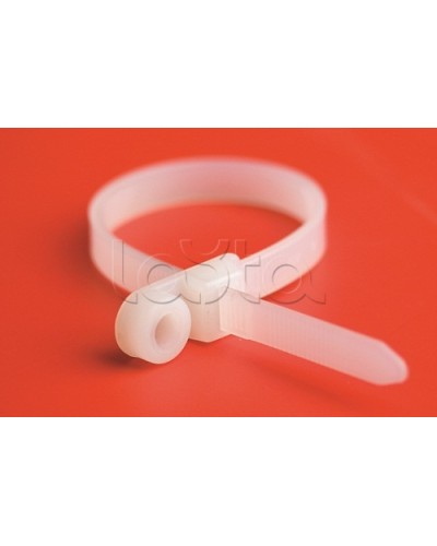 Хомут P6.6 с основанием, белый, 4,8x200 DKC 252205-M в Первоуральске Стяжки-хомуты Pintop.ru