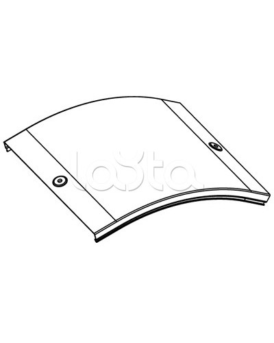 Крышка CD 45 на угол вертикальный внешн. 45° осн. 200 DKC 38264 в Первоуральске Аксессуары для лотков Pintop.ru