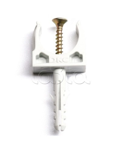 Держатель с защелкой и дюбелем, д.20 мм DKC 51320 в Первоуральске Держатели, клипсы, скобы Pintop.ru