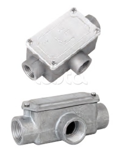 Коробка ответвительная алюминиевая, 3 ввода, М20х1,5 ,IP55, 118х67х42мм DKC 6330-20 в Первоуральске Распределительные коробки Pintop.ru