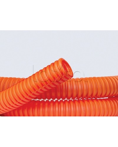 Труба ПНД гибкая гофр. д.32мм, лёгкая без протяжки, 25м, цвет оранжевый DKC 70932 в Первоуральске Труба гофрированная Pintop.ru