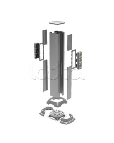Колонна алюминевая 0,71 м, цвет светло-серебристый металлик DKC 09591 в Первоуральске Аксессуары для стоек и шкафов Pintop.ru