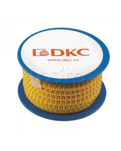 Колечко маркировочное 7, 2.5-4мм. черное на желтом DKC AZO307BY в Первоуральске Крепежные изделия Pintop.ru