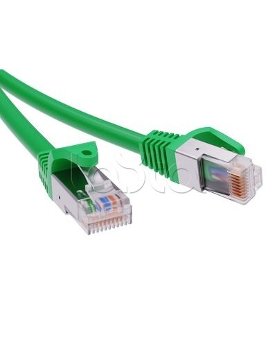 Патч-корд экранированный CAT5E F/UTP 4х2, LSZH, зелёный, 5м DKC RN5EFU4550GN в Первоуральске Патчкорды (медные) Pintop.ru