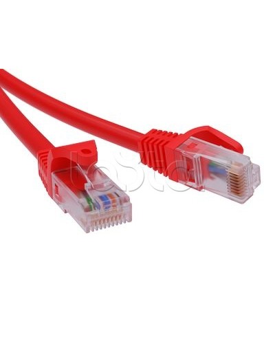 Патч-корд неэкранированный CAT6 U/UTP 4х2, LSZH, красный, 10м DKC RN6UU4500RD в Первоуральске Патчкорды (медные) Pintop.ru
