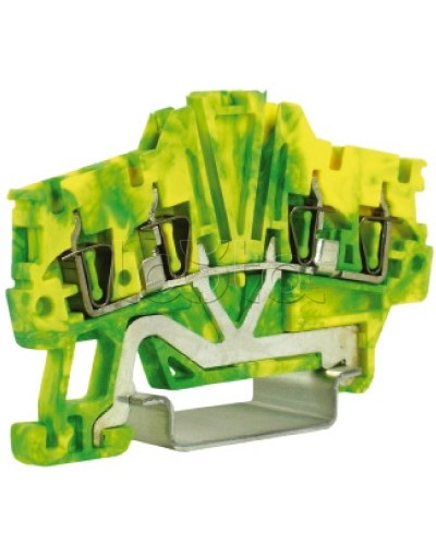 Зажим для заземления, 2 ввод/2 вывода, 1,5 кв.мм желто-зеленый DKC ZHT420 в Первоуральске Держатели, клипсы, скобы Pintop.ru