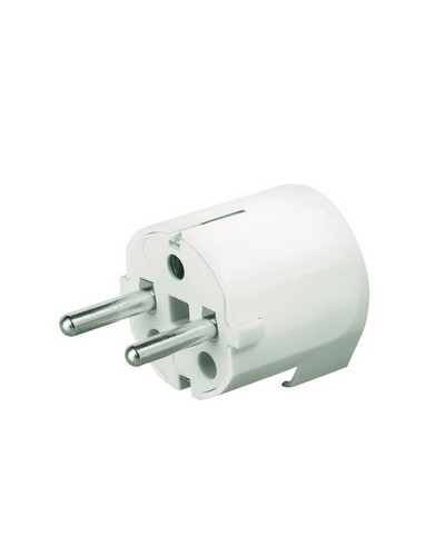 Вилка кабельная, бытовая с боковым вводом кабеля. Черная. IP20 16А 2P+E 230В DKC DIS13083N в Первоуральске Аксессуары для стоек и шкафов Pintop.ru