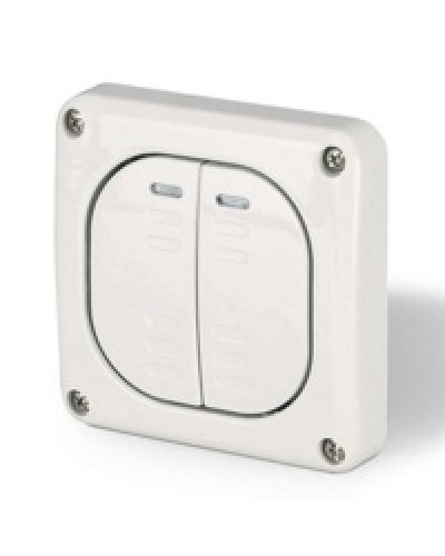 Выключатель однополюсный, двухклавишный DKC DIS1373022 в Первоуральске Аксессуары для стоек и шкафов Pintop.ru