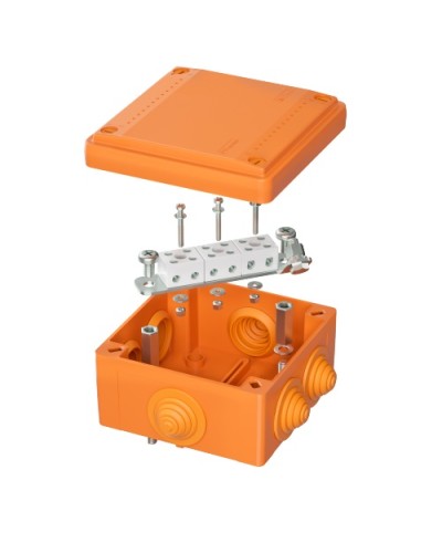 Коробка пластиковая FS с кабельными вводами и клеммниками, IP55,100х100х50мм, 6р, 4мм.квDKC (FSB11604) в Первоуральске Распределительные коробки Pintop.ru