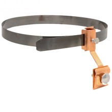 Держатель для труб универсальный D=(0-200)мм Cu и полоса нерж. cталь EKF PROxima (lp-33220-cu)