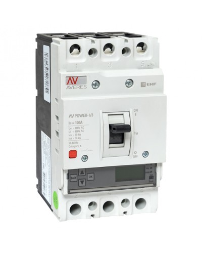 Автоматический выключатель AV POWER-1/3 100А 50kA ETU6.0 EKF (mccb-13-100-6.0-av) в Первоуральске Электротехническое оборудование Pintop.ru