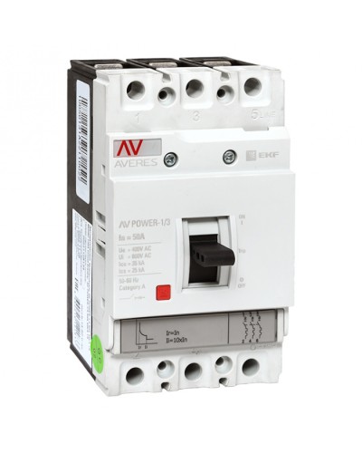 Автоматический выключатель AV POWER-1/3 50А 35kA TR EKF (mccb-13-50-TR-av) в Первоуральске Электротехническое оборудование Pintop.ru