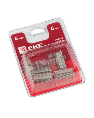 Строит.-монтаж. клемма СМК 2273-245 (с пастой) 5 отверстий 0,5-2.5 мм2 блистер (5шт.) EKF (plc-smk-2273-245b) - Строительно-монтажная клемма СМК 2273-245 (с пастой) 5 отверстий 0,5-2.5 мм2 блистер (5шт.) EKF PROxima в Первоуральске Клеммные колодки Pintop.r