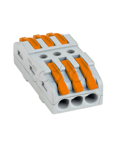 Строительно-монтажная клемма СМК 222-423 проходная 3 полюса 0,08-4мм2 (25шт.) EKF PROxima (plc-smk-423) в Первоуральске Клеммные колодки Pintop.ru