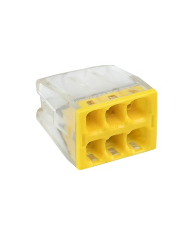 Строительно-монтажная клемма СМК 2273-246 (с пастой) 6 отверстий 0,5-2.5мм2 (50шт.) EKF (plc-smk-2273-246) - Строительно-монтажная клемма СМК 2273-246 (с пастой) 6 отверстий 0,5-2.5мм2 (50шт.) EKF PROxima в Первоуральске Клеммные колодки Pintop.ru