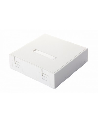 Настенная коробка 2-портовая с катушкой намотки запаса, белый Eurolan (12B-05-02WT) в Первоуральске Розетки компьютерные и телефонные Pintop.ru