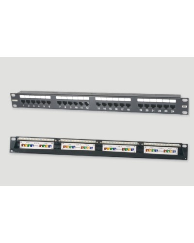 Патч-панель 19, 1U, 24xRJ45 категория 6 Eurolan (27B-U6-24BL) в Первоуральске Патч панель Pintop.ru