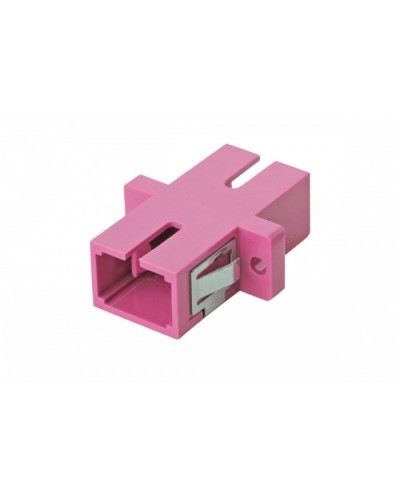 Оптический адаптер OM4, симплекс SC, с фланцами, пурпурный Eurolan (36A-40-SC-02MG) в Первоуральске Проходные адаптеры и розетки оптические Pintop.ru