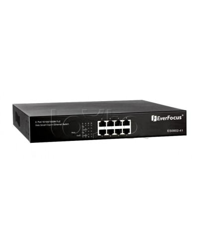 Коммутатор PoE 8-портовый EverFocus ES0802-41 в Первоуральске Коммутаторы Pintop.ru