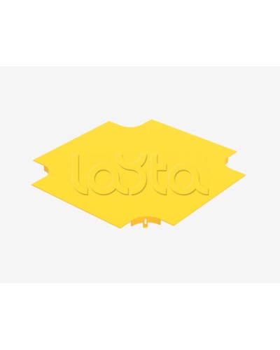 Крышка на ответвитель крестообразный пластиковый оптического лотка Hyperline FBTR-240-CRS-CVR в Первоуральске Аксессуары для лотков Pintop.ru