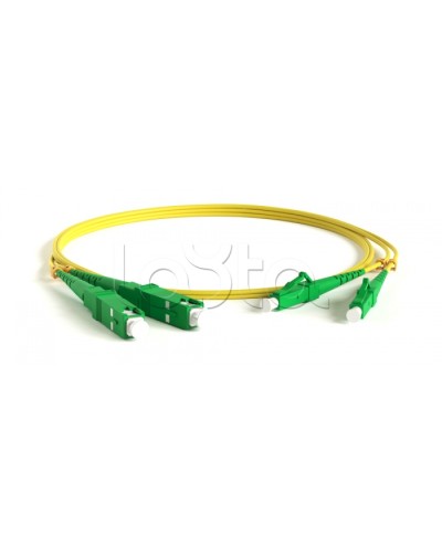 Патч-корд волоконно-оптический одномодовый SM 9/125 (OS2), LC/APC-SC/APC, duplex, LSZH, 1 м Hyperline FC-D2-9-LC/AR-SC/AR-H-1M-LSZH-YL в Первоуральске Патч-корды оптические Pintop.ru