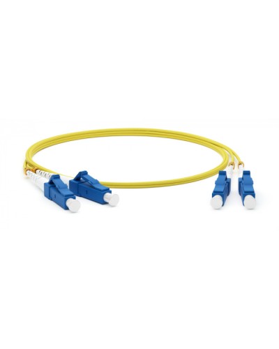 Патч-корд волоконно-оптический SM 9/125 (OS2), LC/UPC-LC/UPC, duplex, LSZH, 2 м Hyperline FC-D2-9-LC/UR-LC/UR-H-2M-LSZH-YL (FC-9-LC-LC-UPC-2M) в Первоуральске Патч-корды оптические Pintop.ru