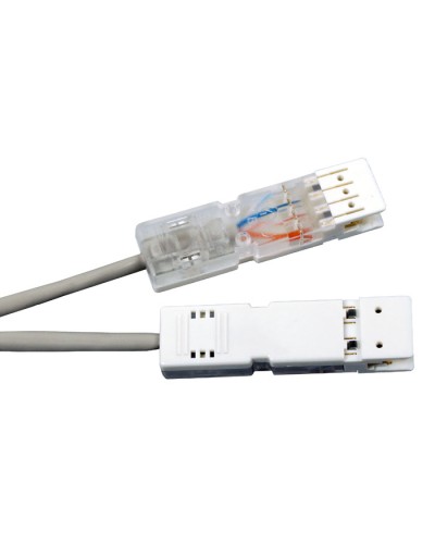 Патч-корд 110 тип-110 тип, 2 пары, Cat.5, LSZH, 2 м серый Hyperline PC-110-110-2P-C5-2M-LSZH-GY в Первоуральске Патч-корды и пигтейлы Pintop.ru