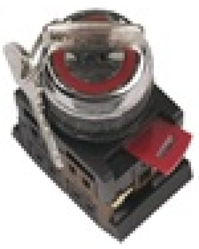 Переключатель AKS-22 с ключом на 2 фиксир.положения I-O 1з+1р черный IEK BSW10-AKS-2-K02 в Первоуральске Аксессуары для стоек и шкафов Pintop.ru