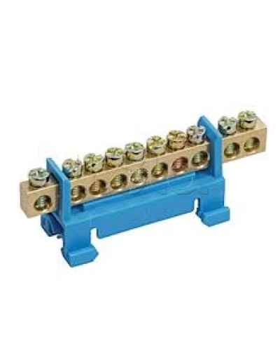 Шина N ноль с DIN-изолятором типа «Стойка» ШНИ-6х9-12-С-С IEK YNN10-69-12P-K07 в Первоуральске Клеммные колодки Pintop.ru