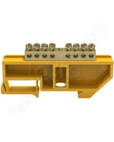 Шина PE земля на DIN-изоляторах ШНИ-6х9-8-Д-Ж IEK YNN10-69-8D-K05 в Первоуральске Клеммные колодки Pintop.ru