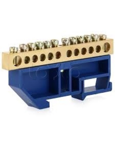 Шина нулевая с DIN-изолятором ШНИ-8x12-10-Д-С IEK YNN10-812-10D-K07 в Первоуральске Клеммные колодки Pintop.ru